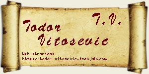 Todor Vitošević vizit kartica